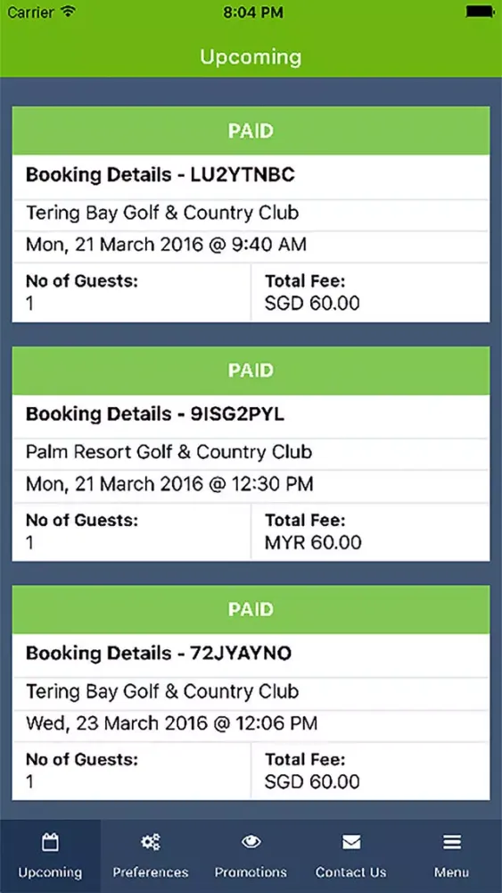 Green Golf-Book Live Tee Times Screenshots