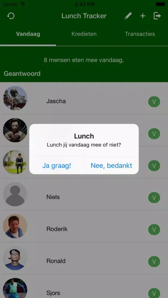 Lunch Tracker 2 Screenshots