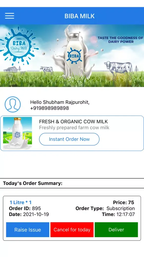 Ảnh chụp màn hình của Biba Milk