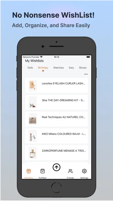 Captures d'écran de No Nonsense WishList