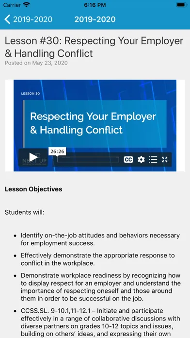 Screenshot di NextUp Students