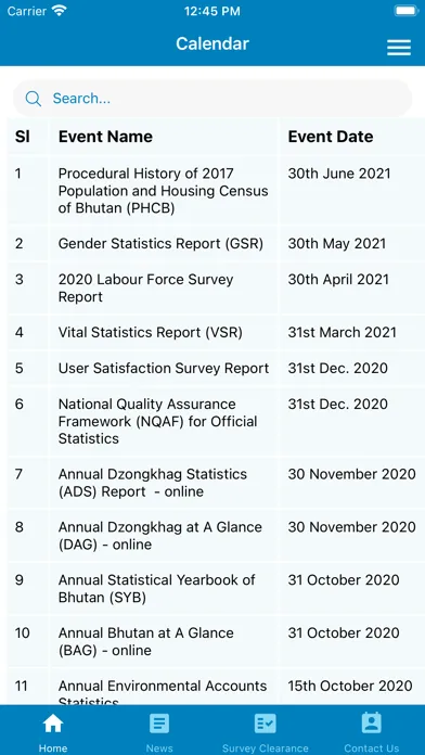 Ảnh chụp màn hình của NSB Bhutan