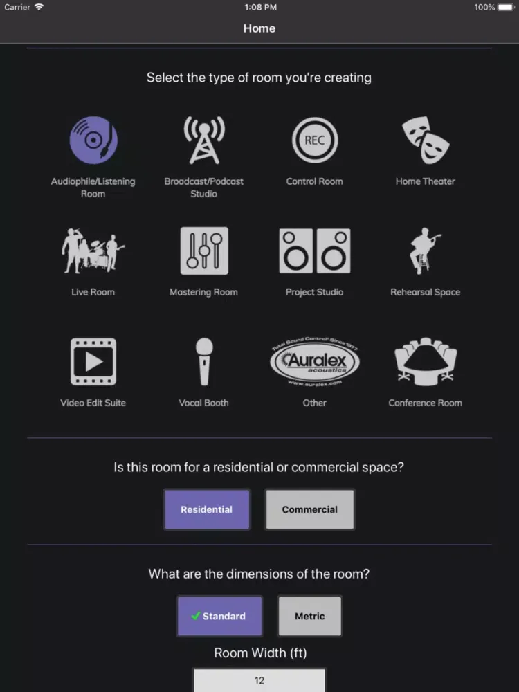 Room Layout eXpress™ (RLX™) iPad Screenshots