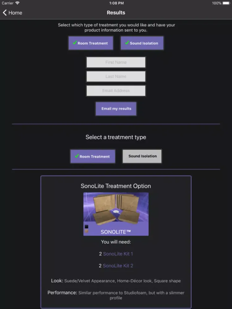 Room Layout eXpress™ (RLX™) iPad Screenshots
