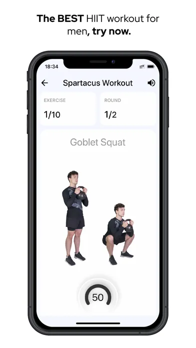 Capturas de tela do Spartacus Workout