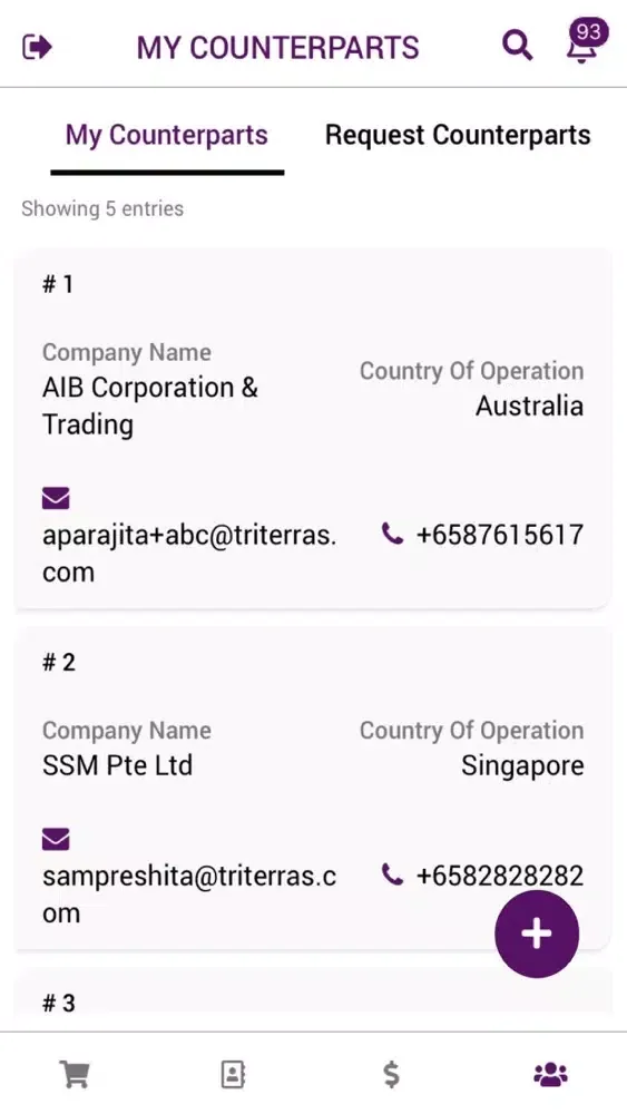 KRATOS Trade Discovery App Screenshots