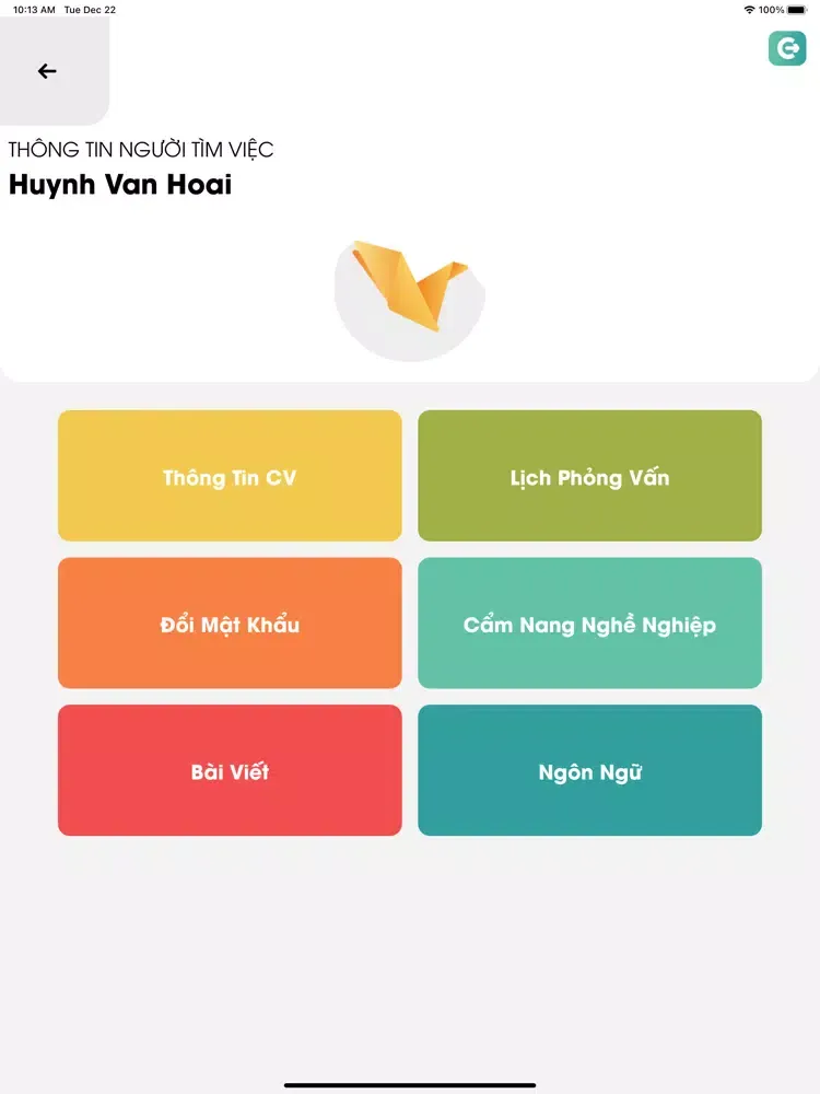 Viecoi - Tìm Việc Làm iPad 应用截图