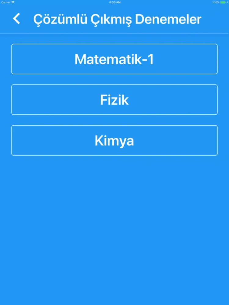 TYT YKS ÇÖZÜMLÜ ÇIKMIŞ DENEME iPad 应用截图