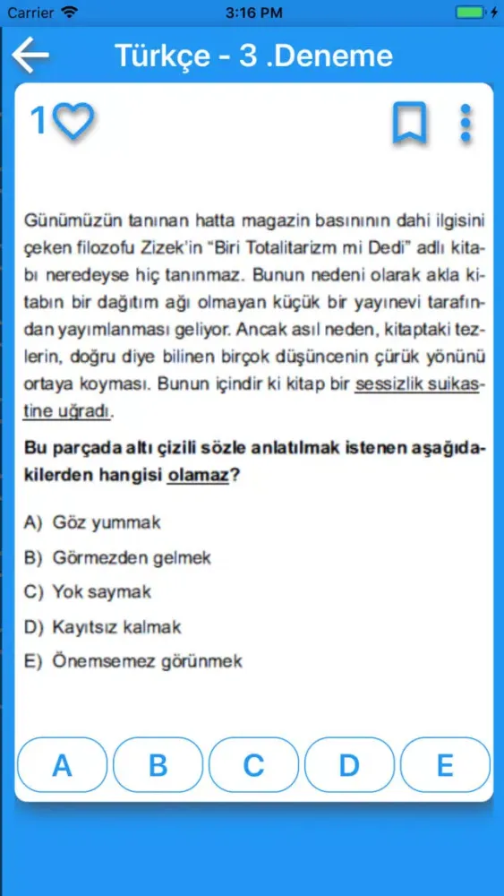 TYT YKS ÇÖZÜMLÜ ÇIKMIŞ DENEME应用截图