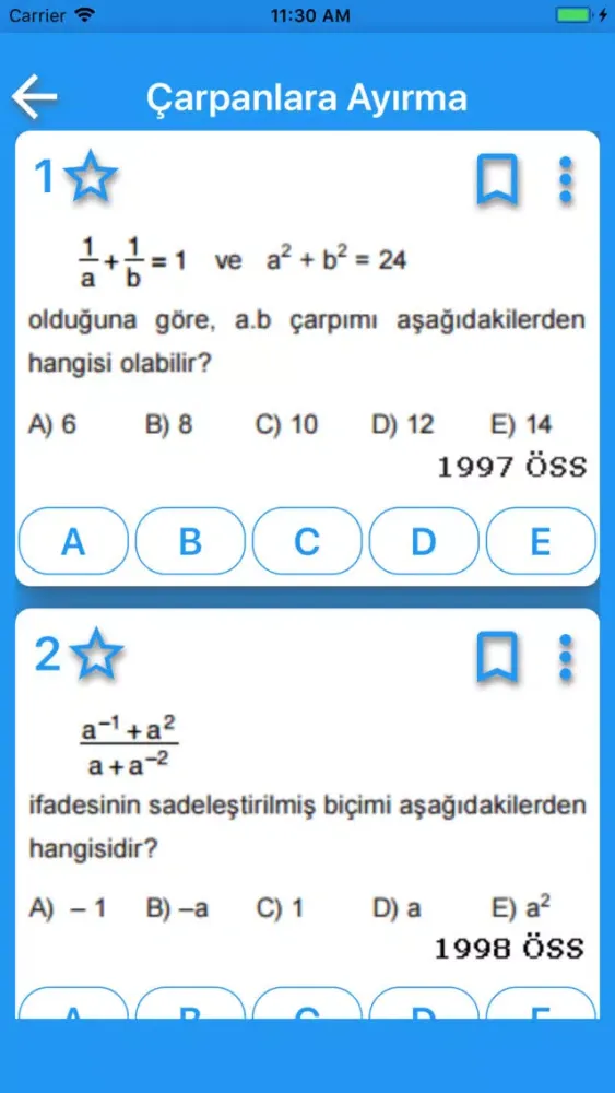 TYT MATEMATİK ÇÖZÜMLÜ SORULAR Screenshots
