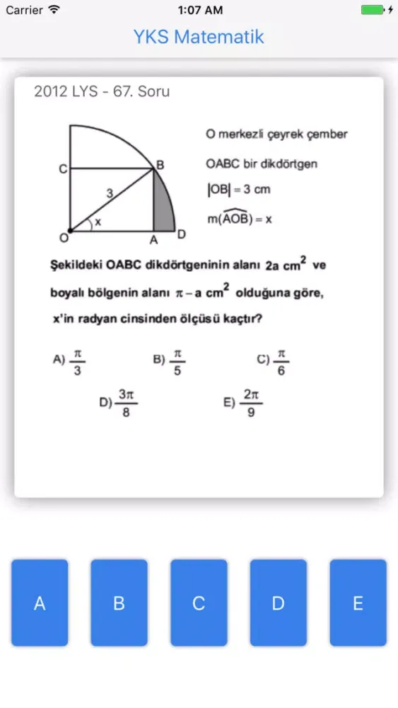 Screenshot di YKS Matematik Çıkmış Sorular