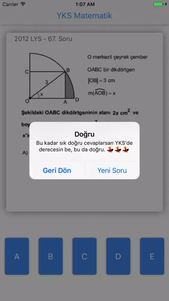 Screenshot di YKS Matematik Çıkmış Sorular