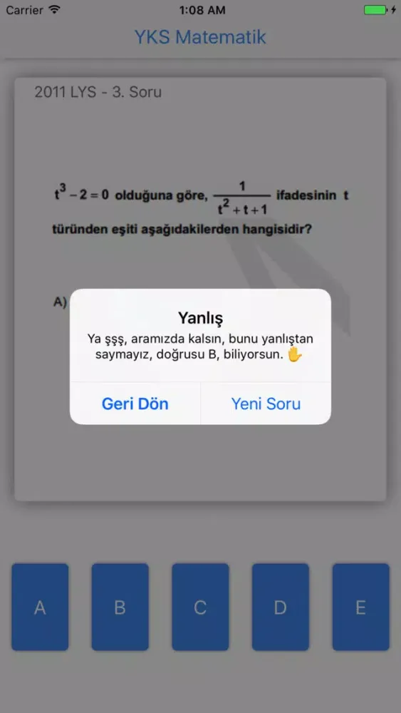 Screenshot di YKS Matematik Çıkmış Sorular