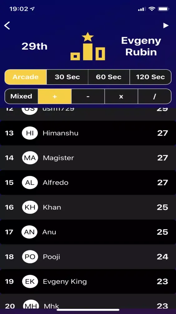 Capturas de tela do Zetamac