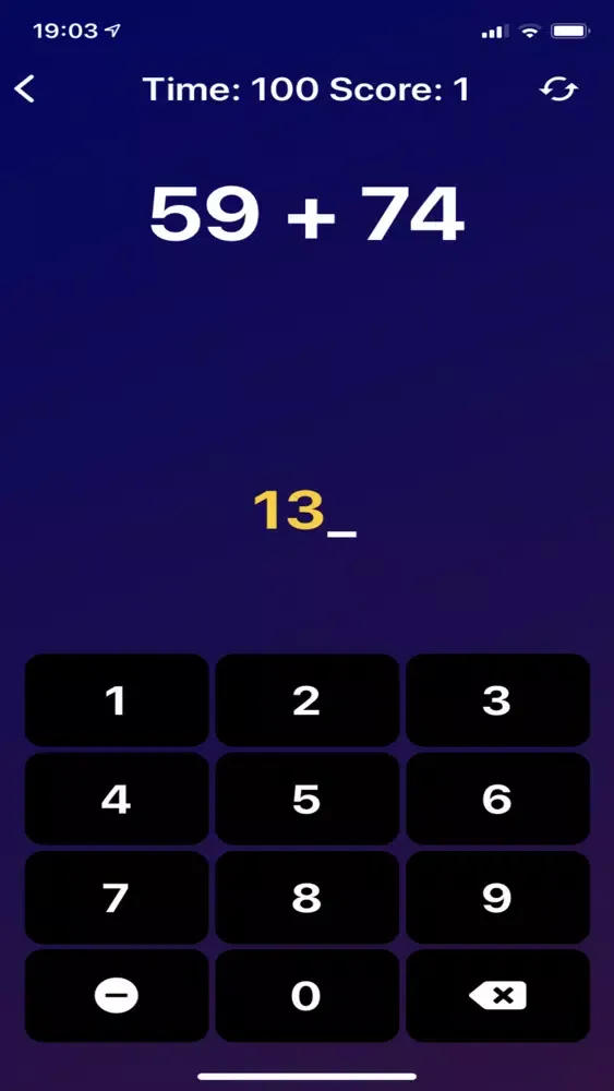 Capturas de tela do Zetamac