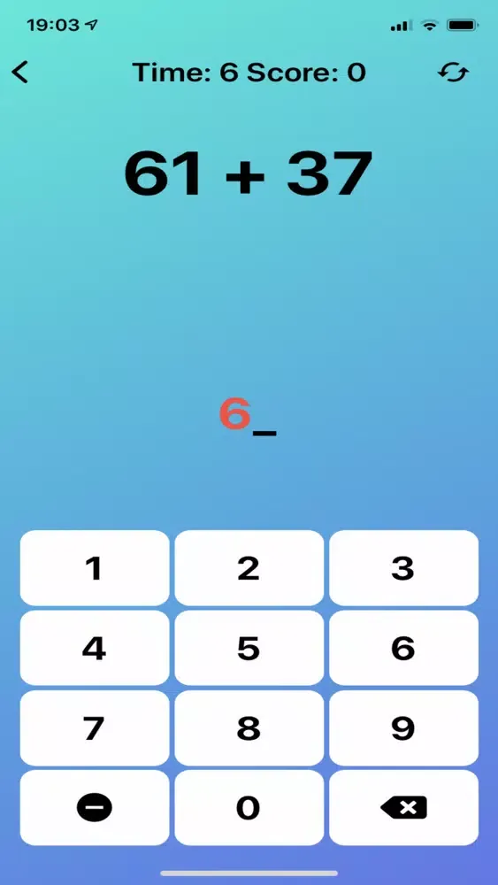 Capturas de tela do Zetamac