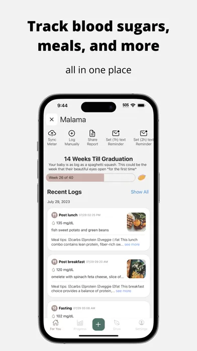 Malama - Gestational Diabetes स्क्रीनशॉट
