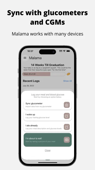 Malama - Gestational Diabetes स्क्रीनशॉट