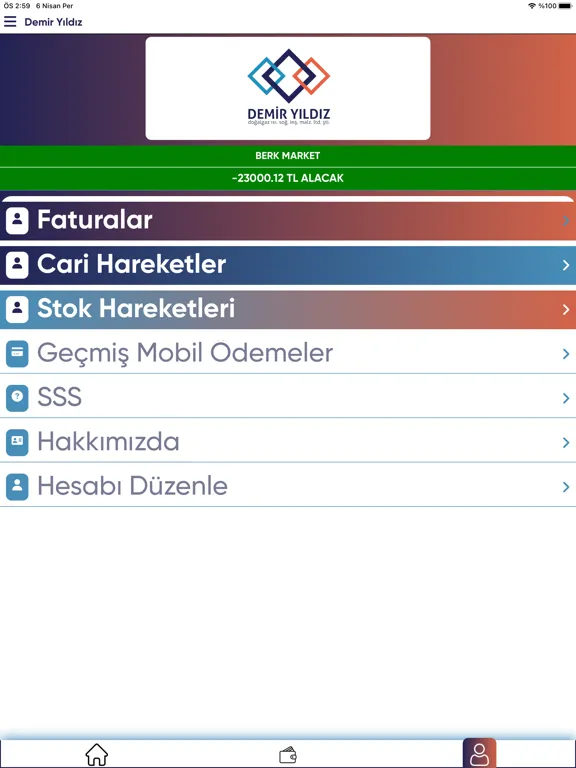 Tangkapan layar Demir Yildiz iPad