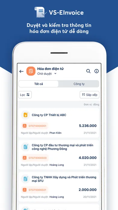Ảnh chụp màn hình của VS-EInvoice