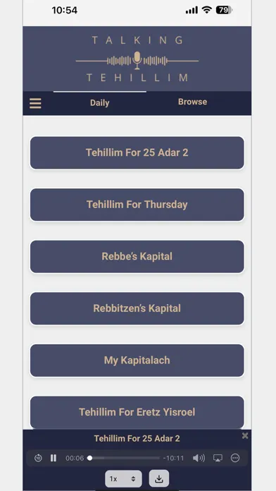 Talking Tehillim スクリーンショット
