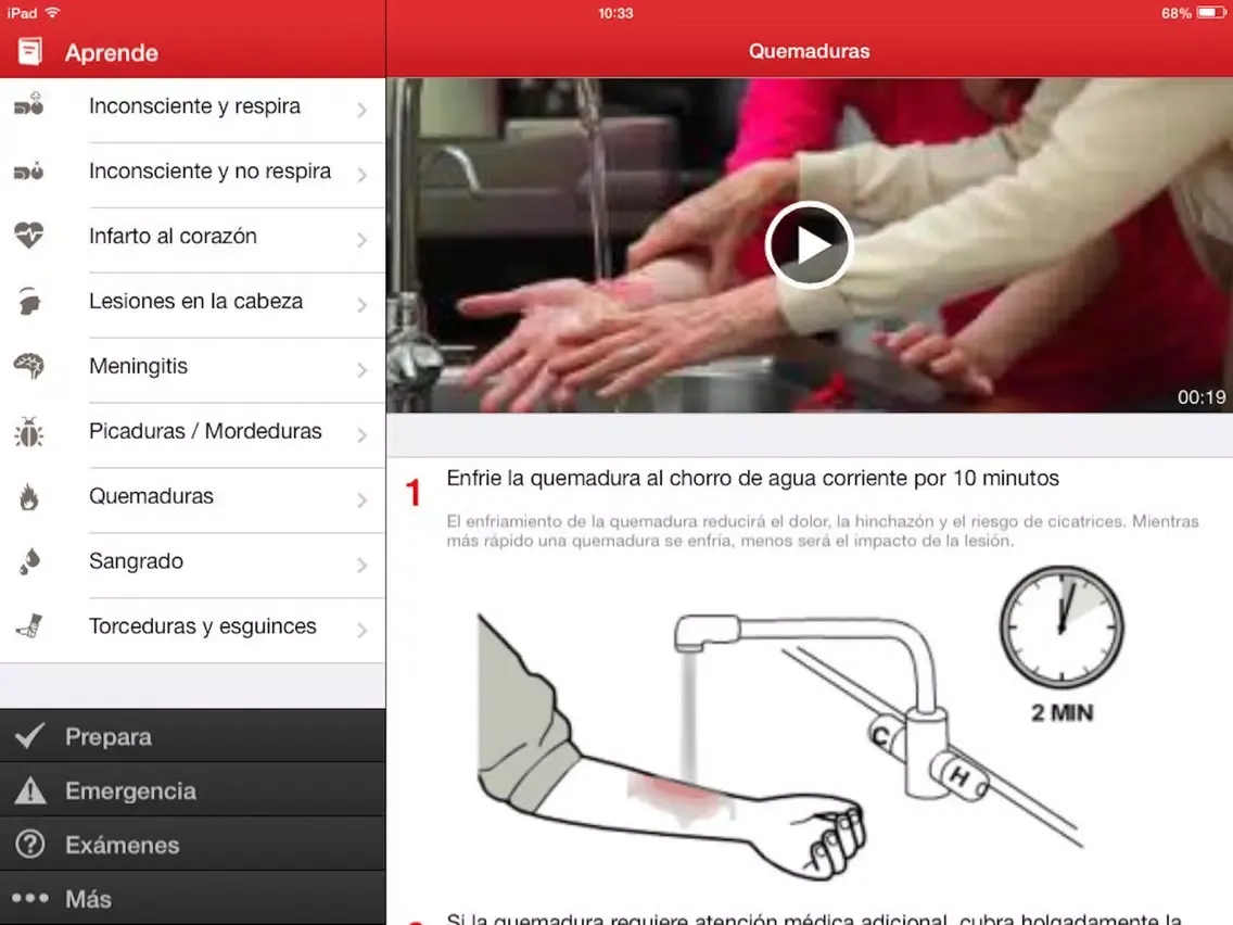 Primeros Auxilios Cruz Roja MX iPad  Screenshots