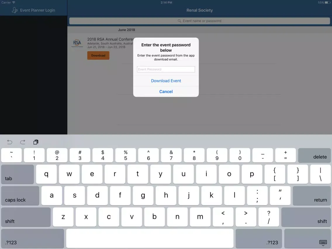 Renal Society iPad  Screenshots