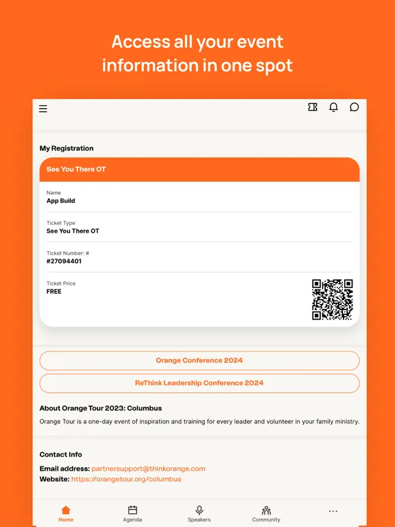 Orange Experiences iPad  스크린샷