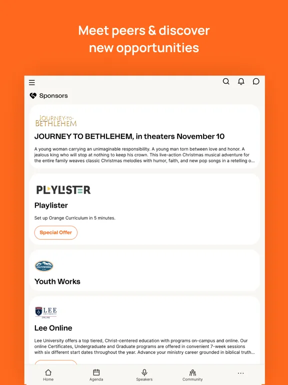 Orange Experiences iPad  스크린샷