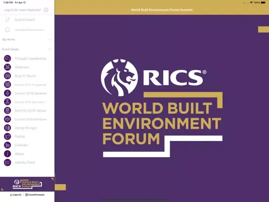 Скриншоты World Built Environment Forum iPad 