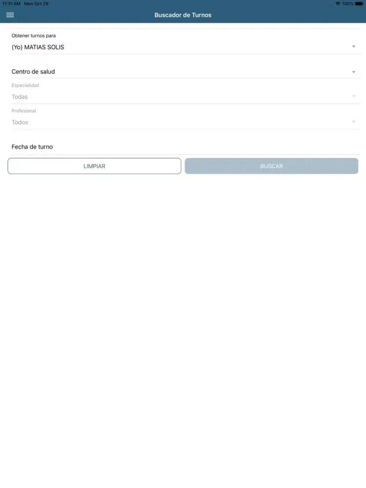 Capturas de pantalla de Turnos Online - RISMi Mnes iPad 