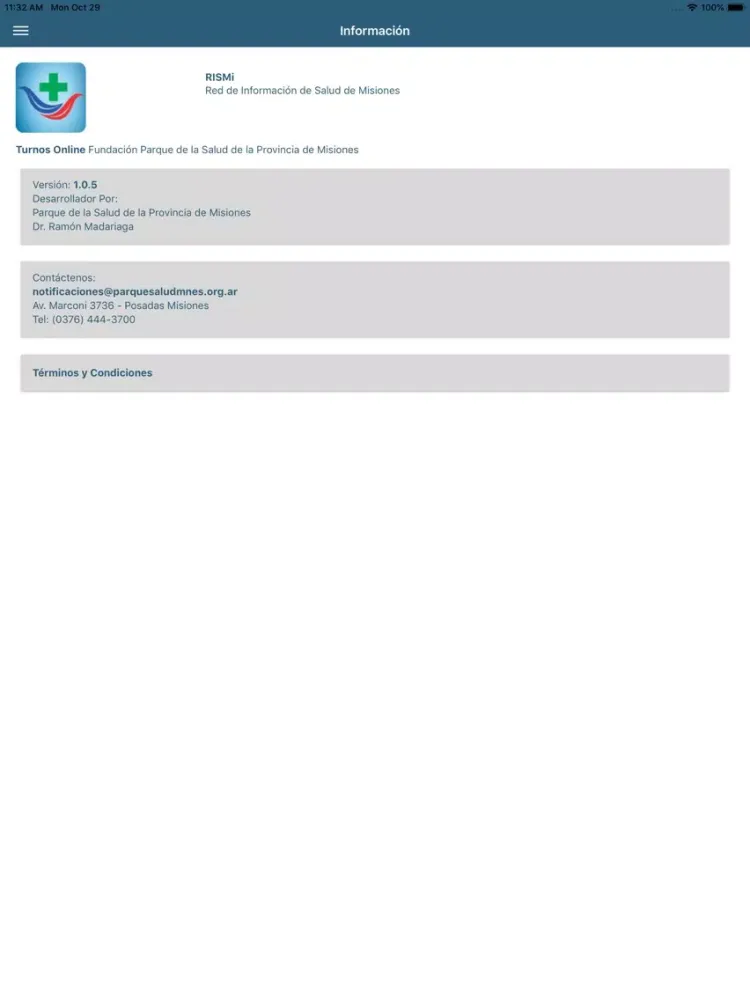 Capturas de pantalla de Turnos Online - RISMi Mnes iPad 