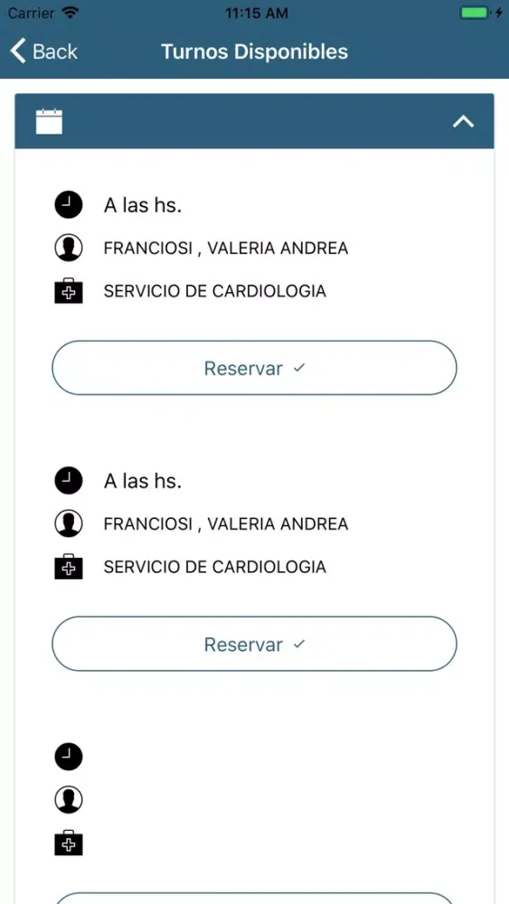 Capturas de pantalla de Turnos Online - RISMi Mnes