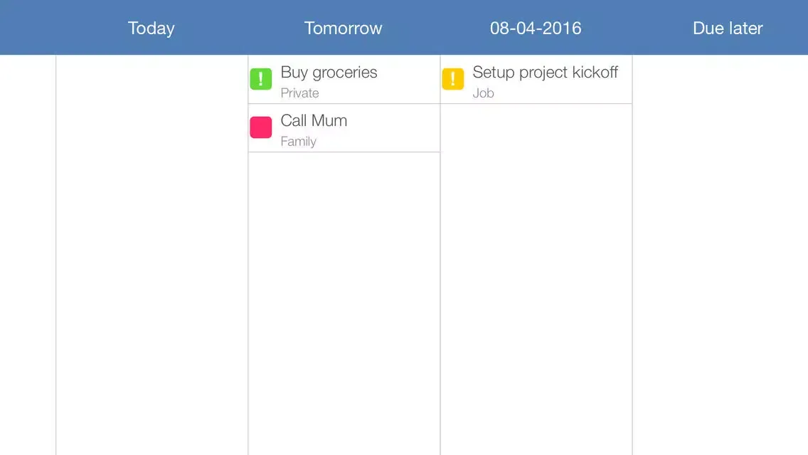 Tangkapan skrin Done - Task Management