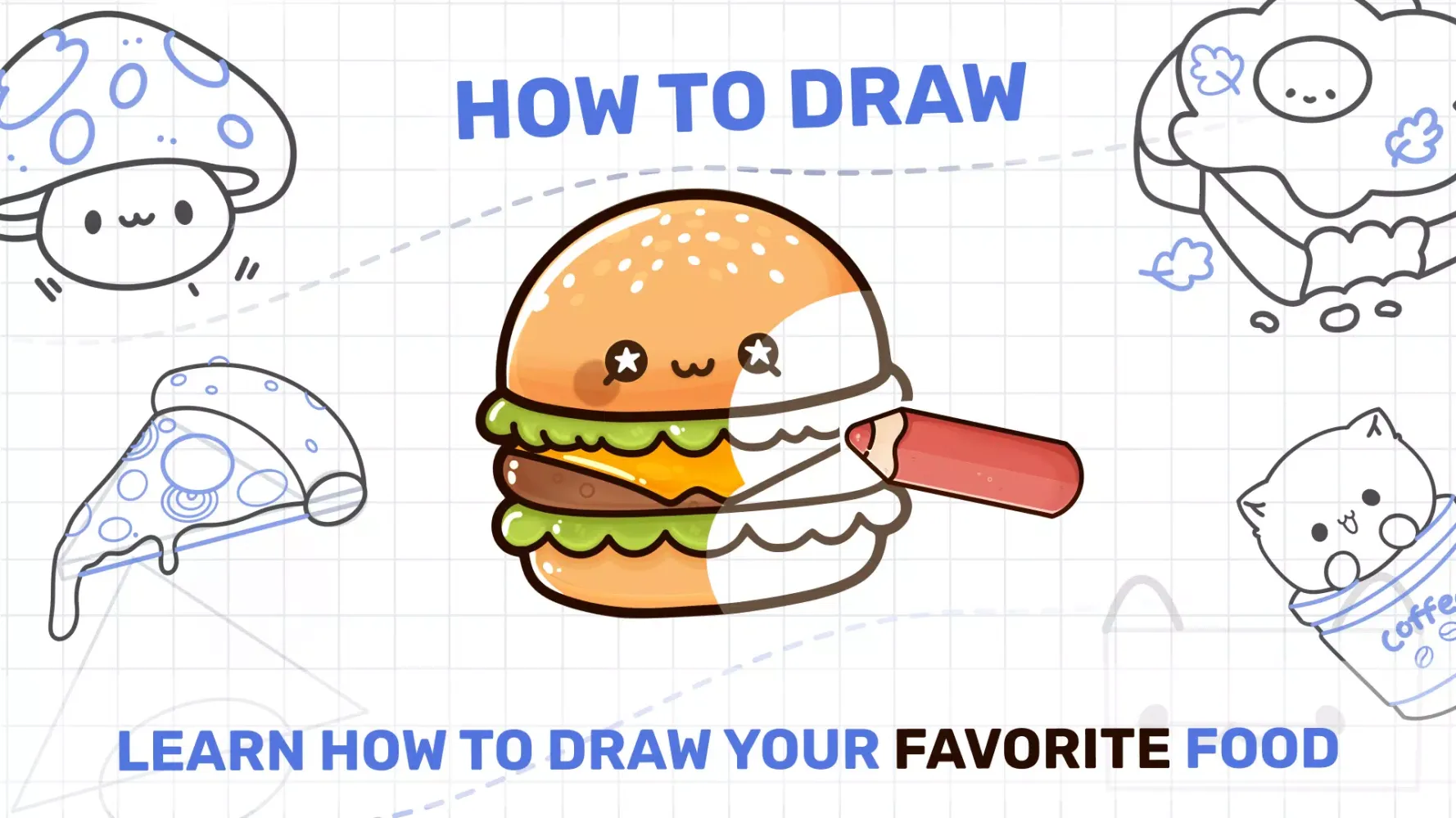 Tangkapan layar Learn to draw kawaii food