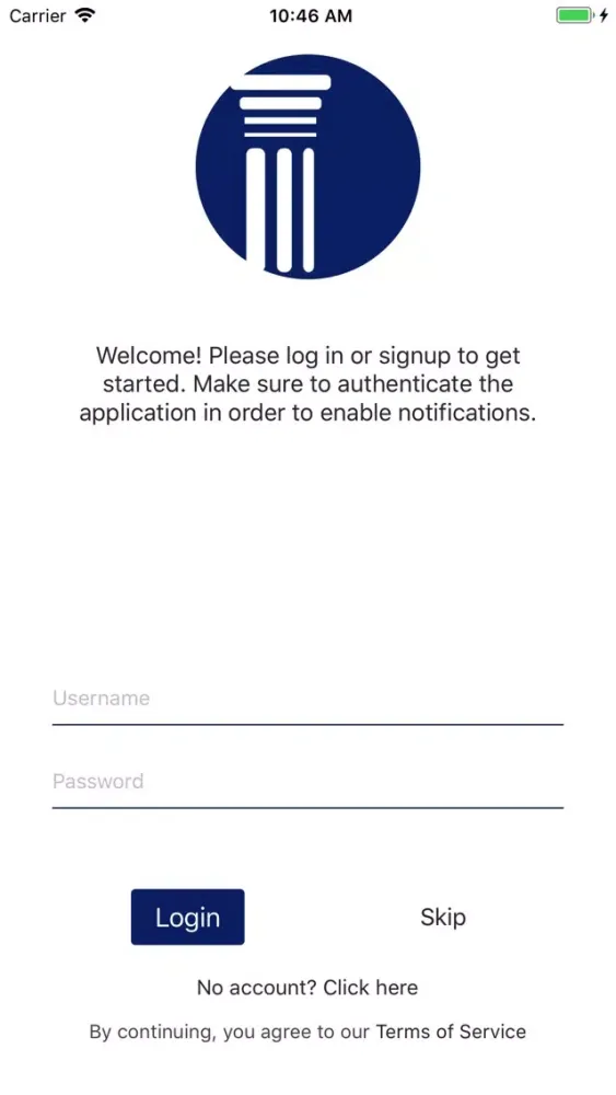 Tangkapan skrin RZIM Connect App