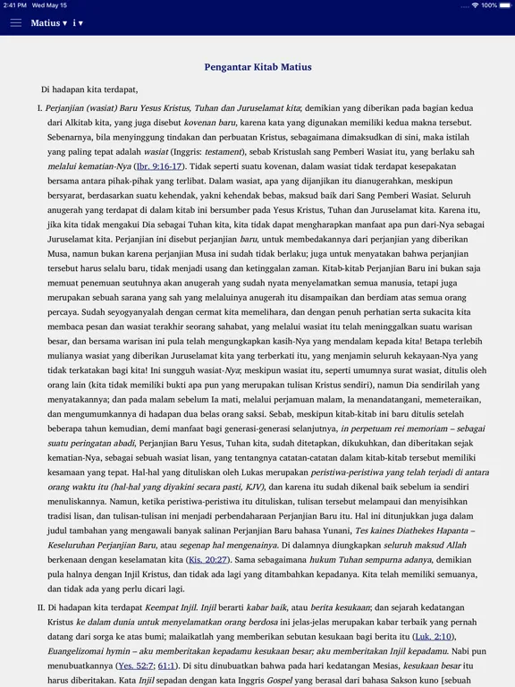 Скриншоты Tafsiran Matthew Henry iPad 