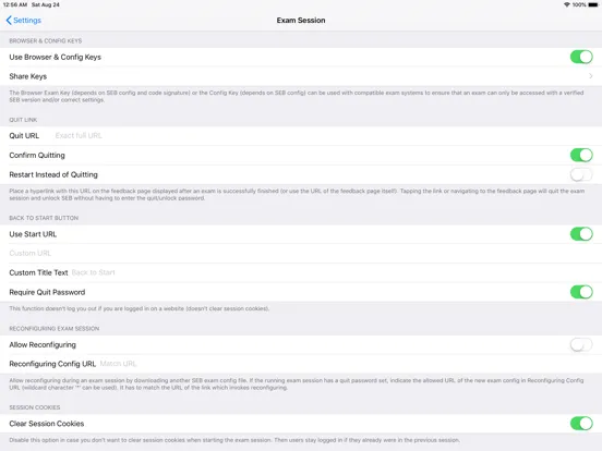 SafeExamBrowser iPad  স্ক্রিনশট