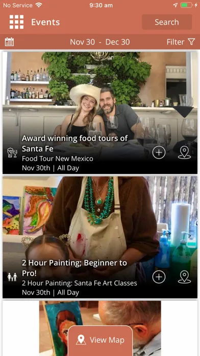 Tangkapan skrin Visit Santa Fe!