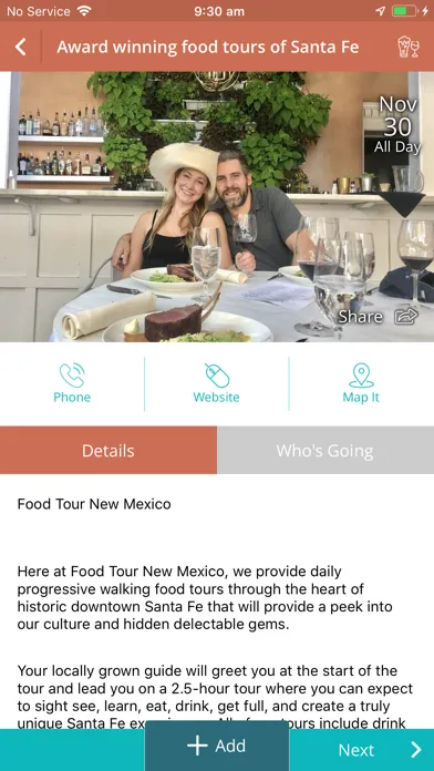 Tangkapan skrin Visit Santa Fe!
