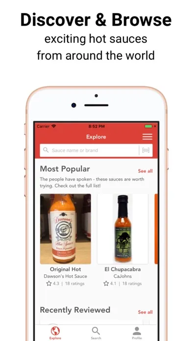 SauceBoss - Explore Hot Sauces سکرین شاٹس