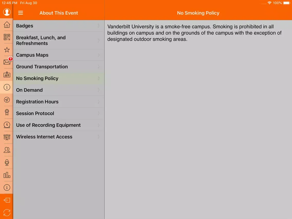 SCCM Events iPad  Screenshots