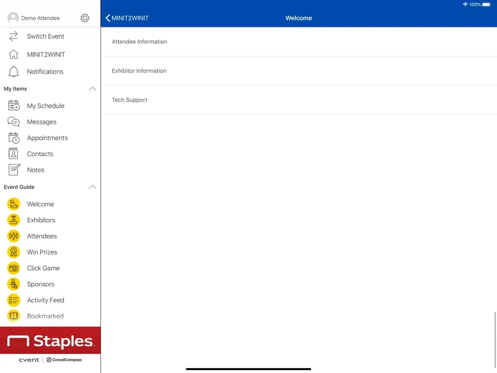 School Connect Event App iPad  Screenshots