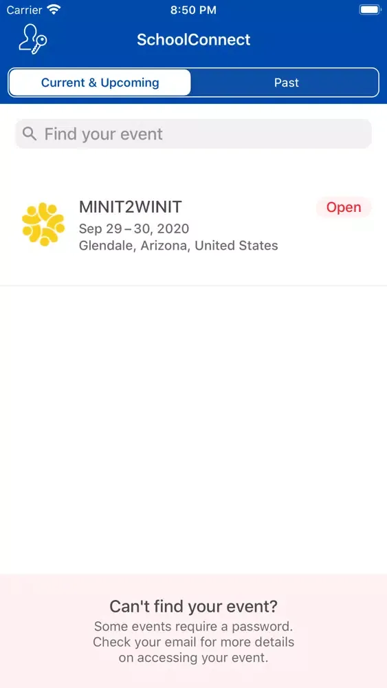School Connect Event App Screenshots