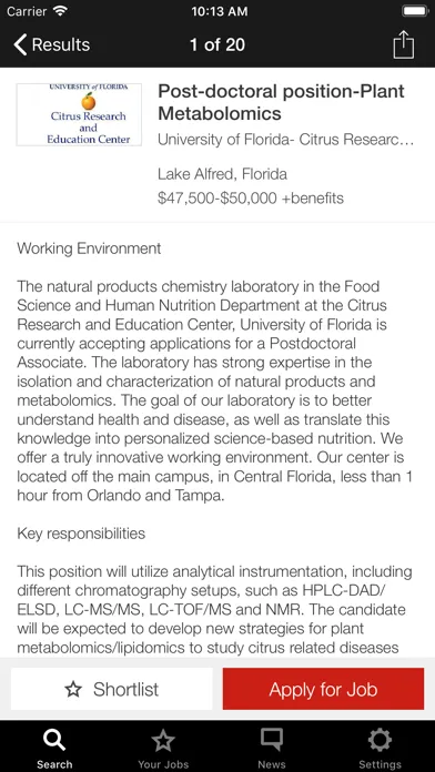 Science Jobs سکرین شاٹس