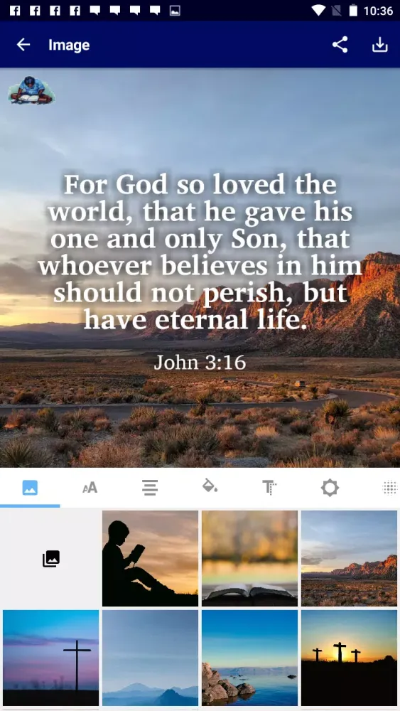 Ảnh chụp màn hình của World English Bible multimedia