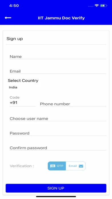 Ảnh chụp màn hình của IIT Jammu Doc Verify