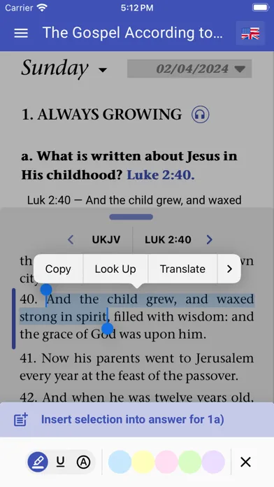 Capturas de pantalla de Sabbath Bible Lessons