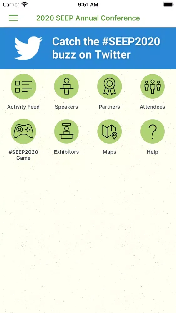 Tangkapan skrin The SEEP Network Events