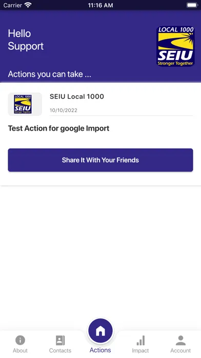 Zrzuty ekranu SEIU Local 1000 Connect